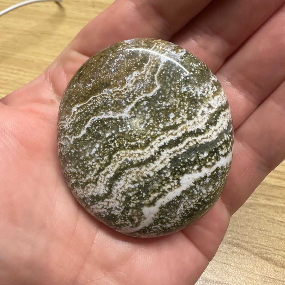 Large Ocean Jasper Palm Stone